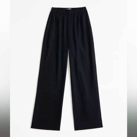 Abercrombie Linen-Blend Pull-On Pant - Black - Picture 2 of 7